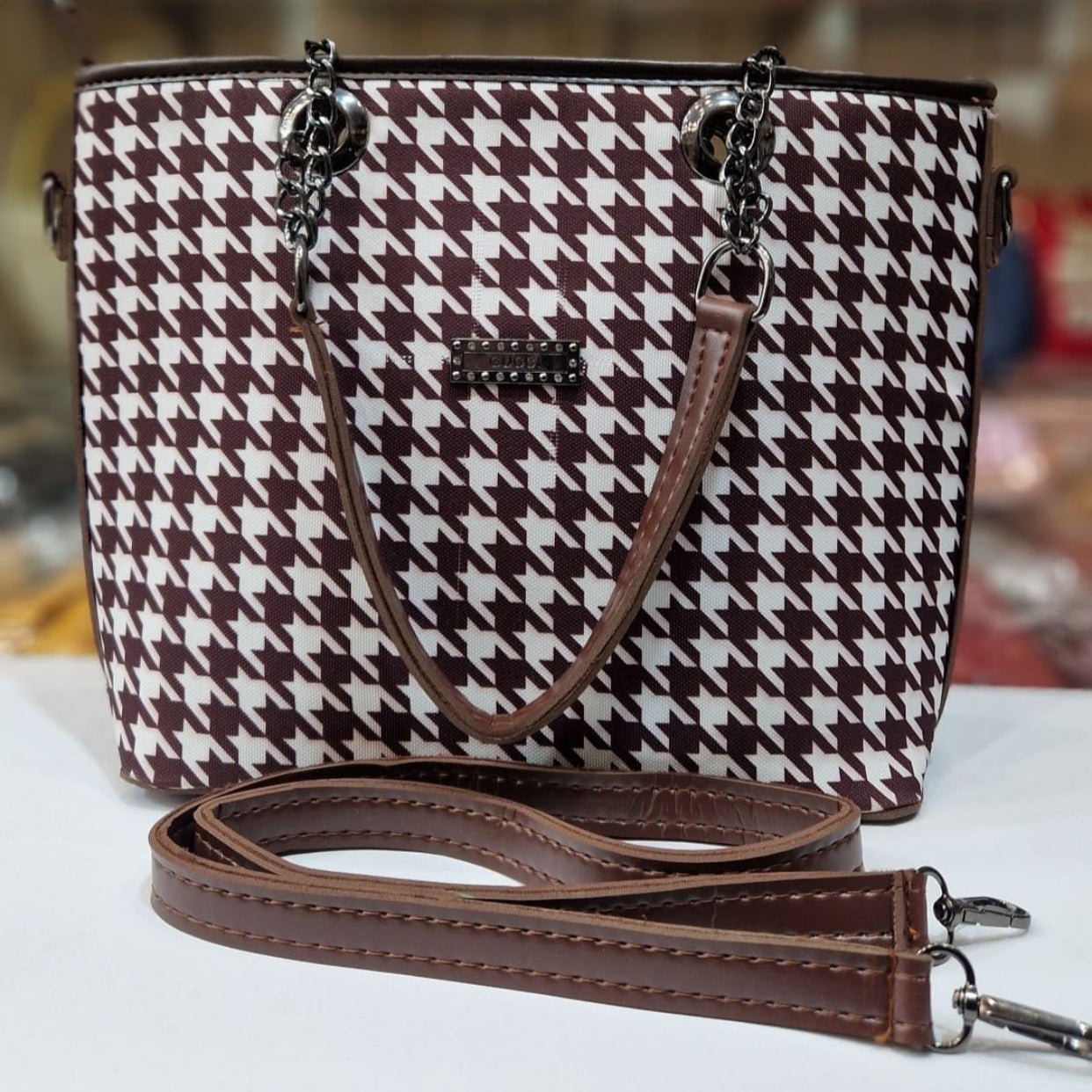 Graceful Beige Straw Tote Bag - ZQ Collection
