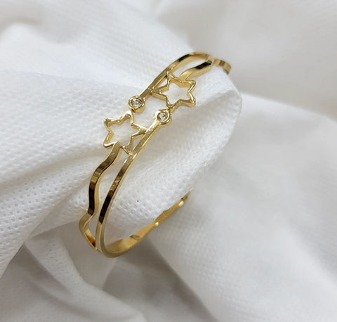 Dazzling Gold Star Cuff Bracelet - ZQ Collection