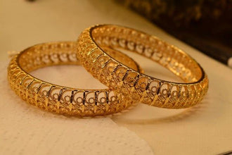 Golden Grace Stunningly Detailed Bangles For Women