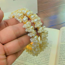 Pearl Perfection Graceful Gold Bangles For Women
