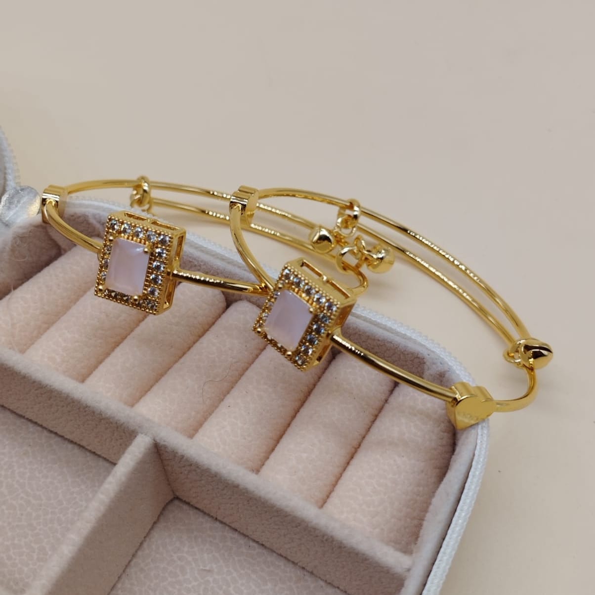 Silver Spark Bangle Set For Women
