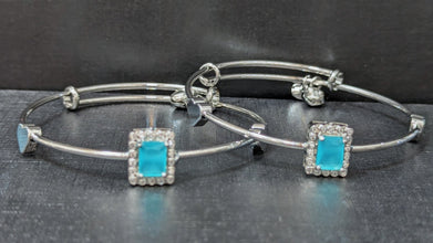Silver Spark Bangle Set For Women