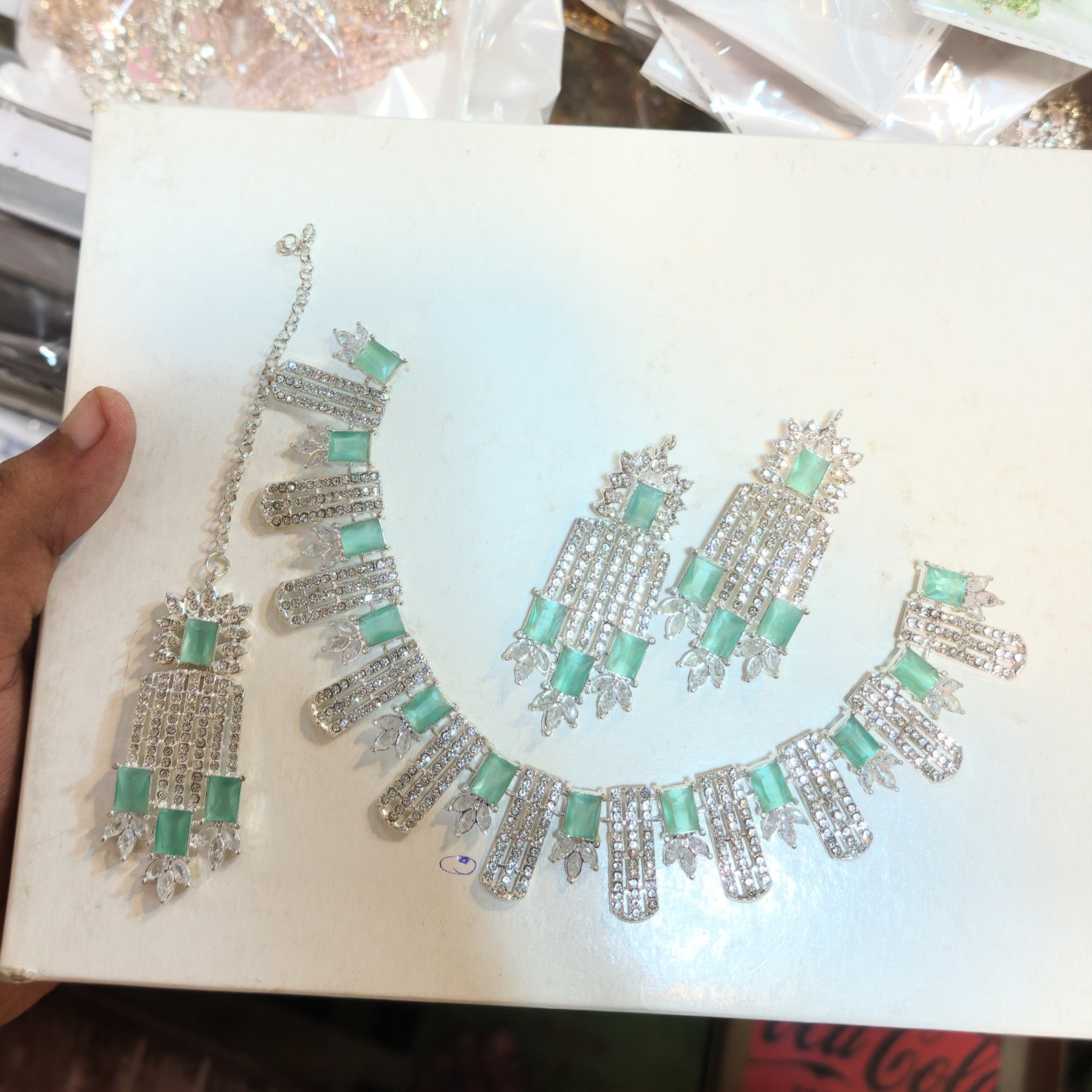 Mint Radiance Jewelry Set For Women