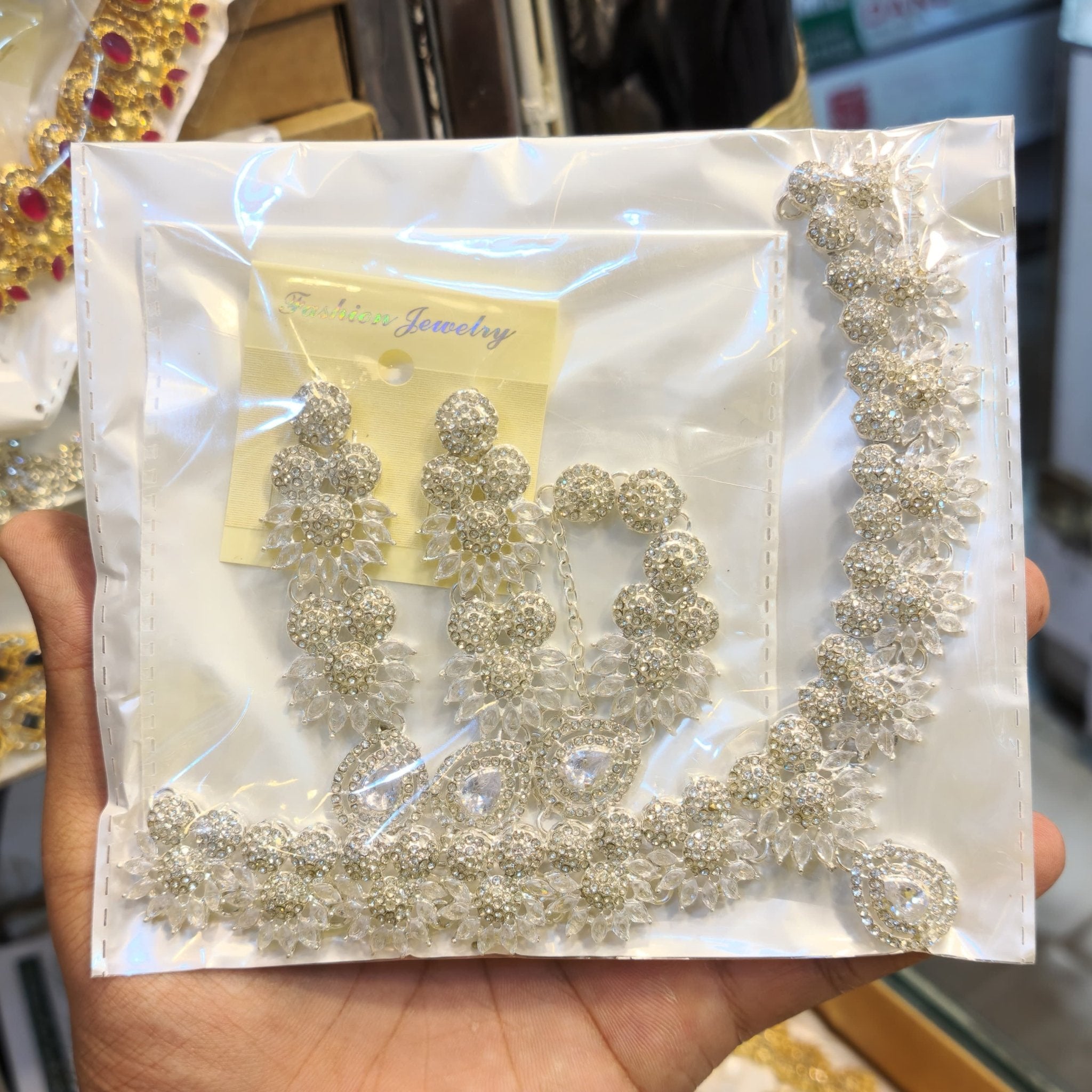 Floral Sparkle Jewelry Set For Women
