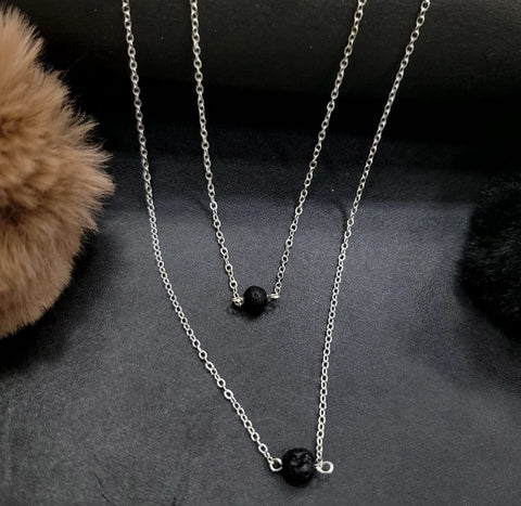 Double Layer Black Bead Necklace - ZQ Collection